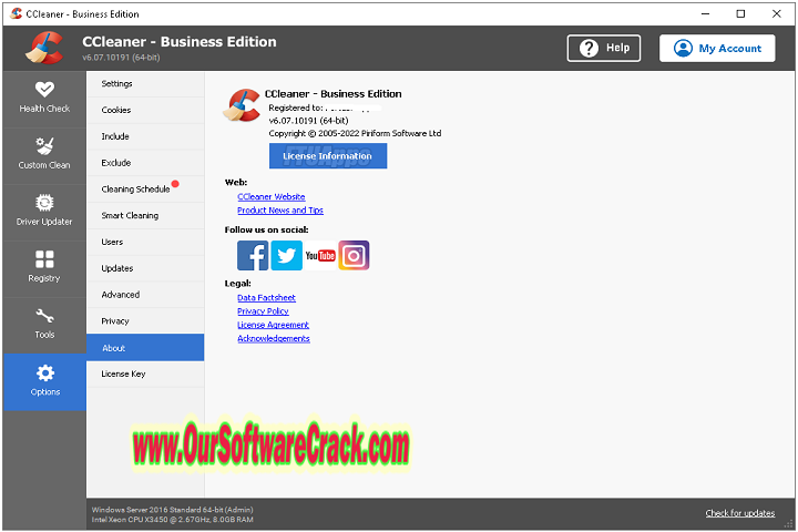 CCleaner Slim Edition v6.07.10191 Free Download with keygen