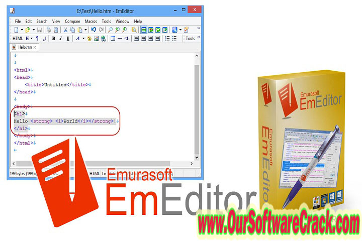 Emurasoft EmEditor Professional 22.1.2 Free Download with patch