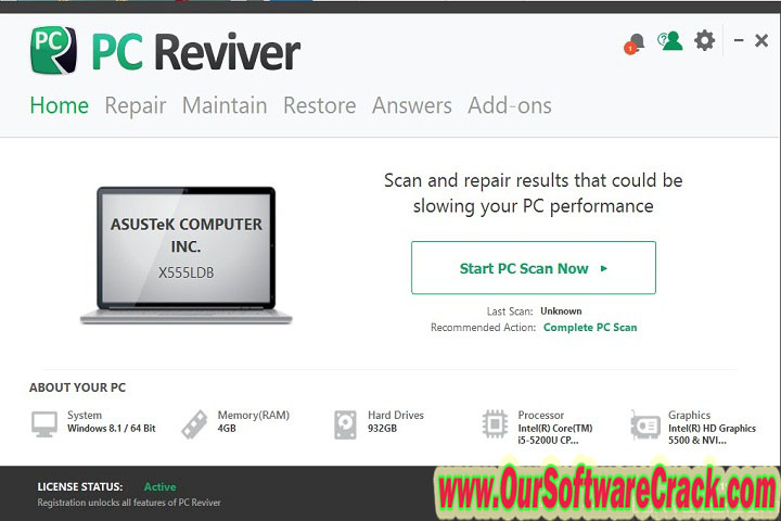 PC Reviver 3.16.0.54 Free Download with patch