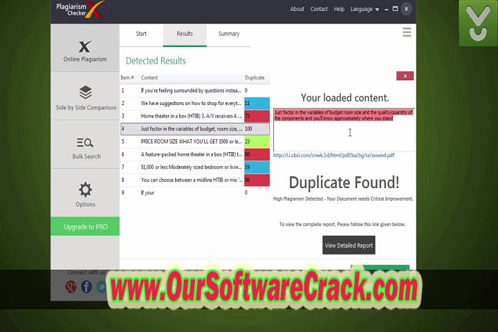 Plagiarism Checker X Enterprise 8.0.7 Free Download with patch