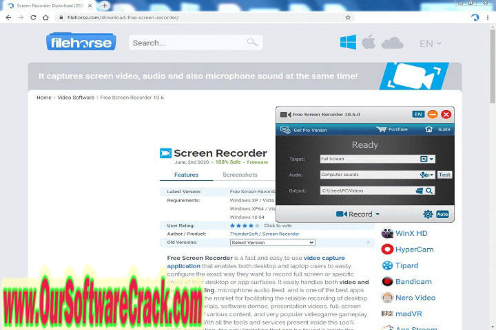 Win Screen Recorder 2022 9.9.9.8 Free Download with keygen