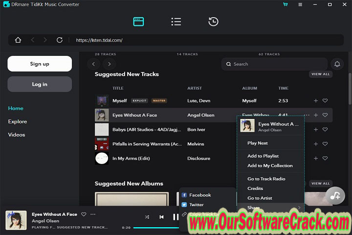 AudFree Tidable Music Converter v2.8.2.1 Free Download with patch