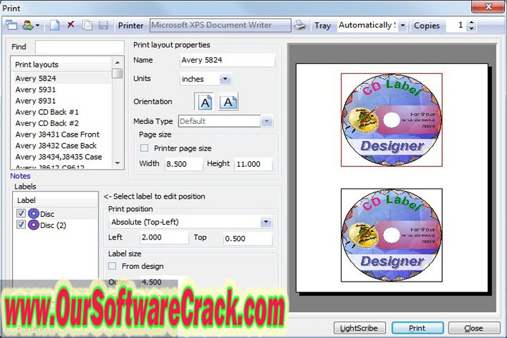 CD Label Designer v9.0.0.912 Free Download with patch