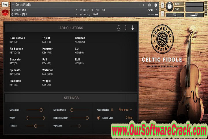 Traveler Series Celtic Fiddle v1.0 Free Download with patch
