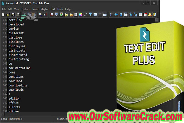 Text Edit Plus 12.0 PC Software