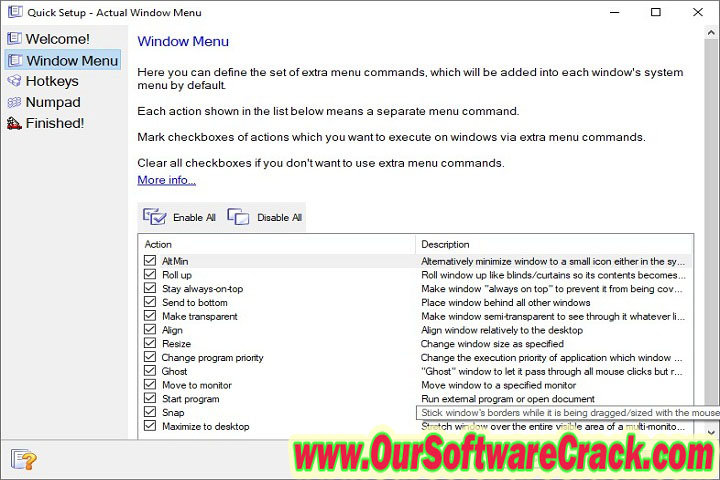 Actual Window Menu 8.14.7 PC Software