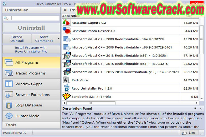 Revo Uninstaller Pro 5.1.1 PC Software