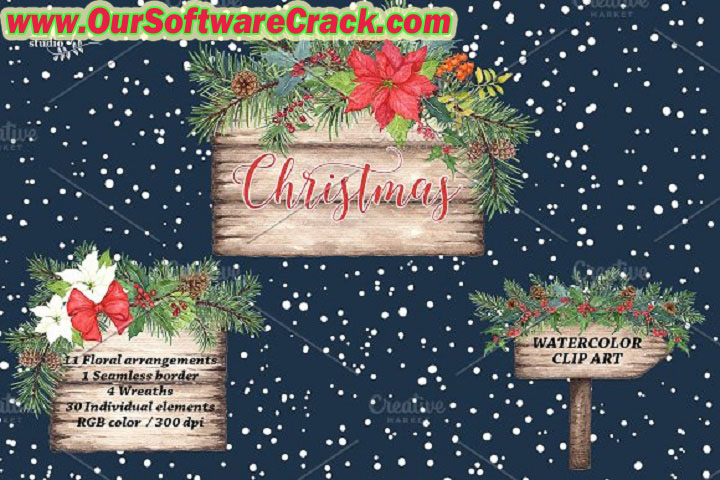 Creative Market Christmas Clip Art 1986843 PC Software with crcak