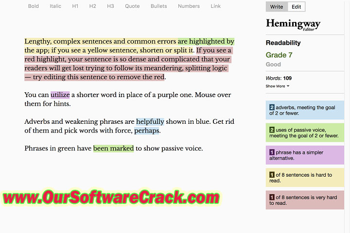 Hemingway Editor v3.0.4 PC Software with patch