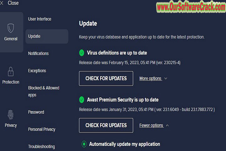 Avast Premium Security 23.1.6049 PC Software with patch