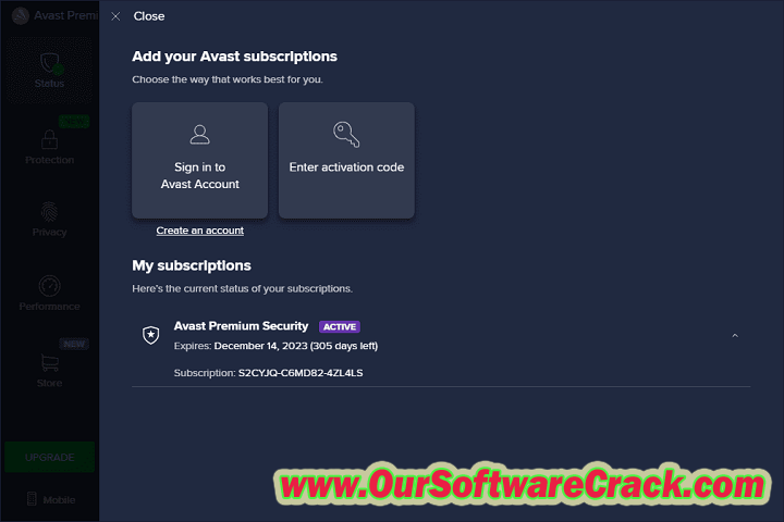 Avast Premium Security 23.1.6049 PC Software with keygen