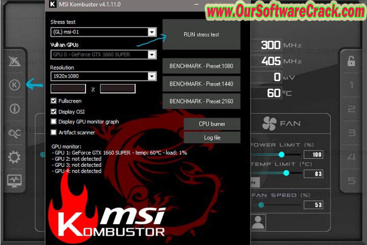 MSI Kombustor 2023 4.1.25.0 PC Software with crack