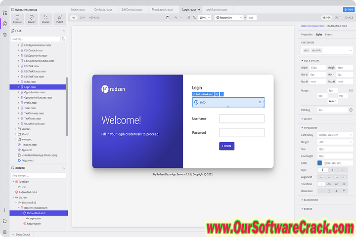 Radzen Blazor Studio 1.9.6 PC Software with keygen