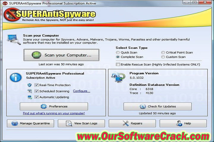 SUPERAntiSpyware 10.0.1252 PC Software with crack