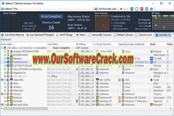 Slitheris Network Discovery Pro 1.1.312 PC Software with keygen