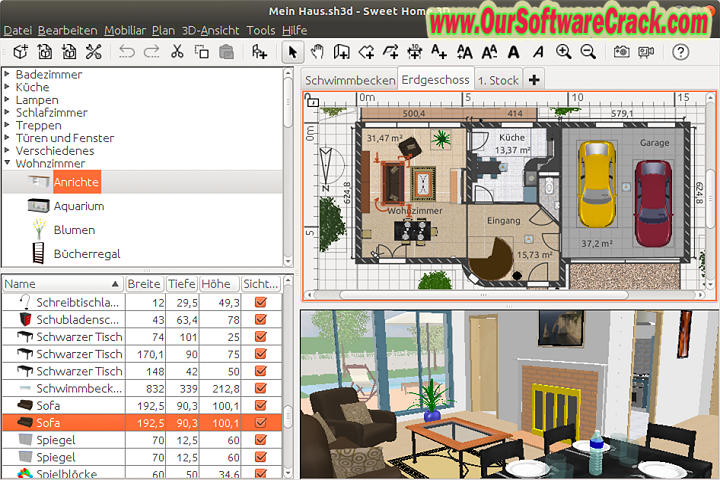 Sweet Home 3D 7.1 PC Software with patch