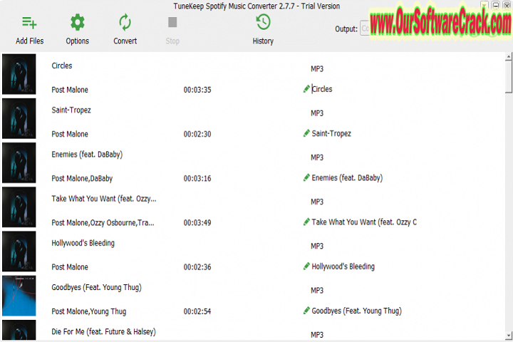 TuneKeep Spotify Music Converter 3.2.6 PC Software with patch