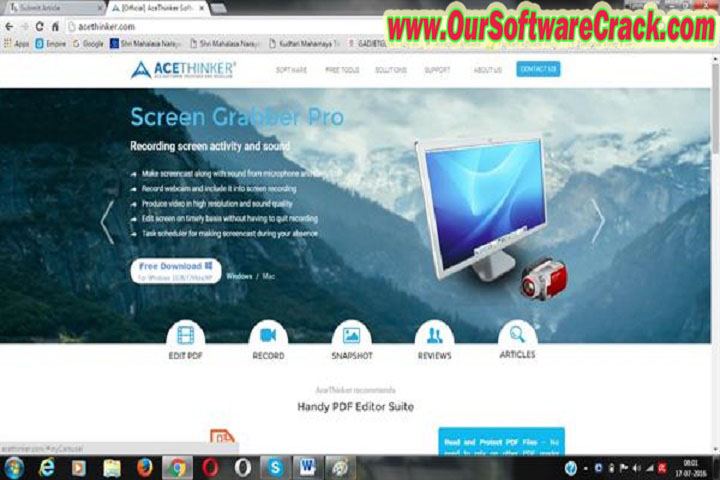Ace Thinker Screen Grabber Pro 1.1.389 PC Software with carck