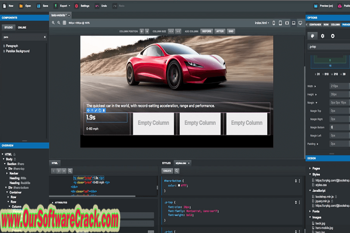 Bootstrap Studio Pro 6.3.0 PC Software with carck