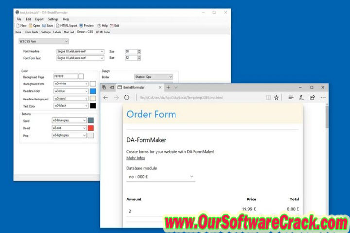 DA Order Form 4 PC Software with keygen