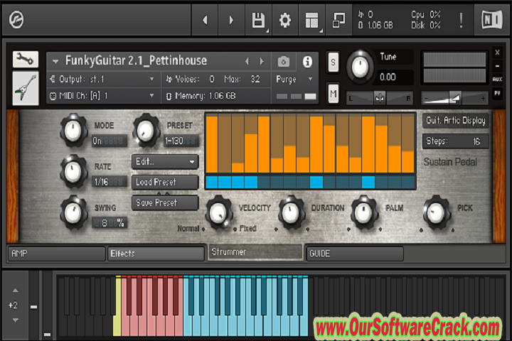  Funky Guitar v2.5 PC Software with patch