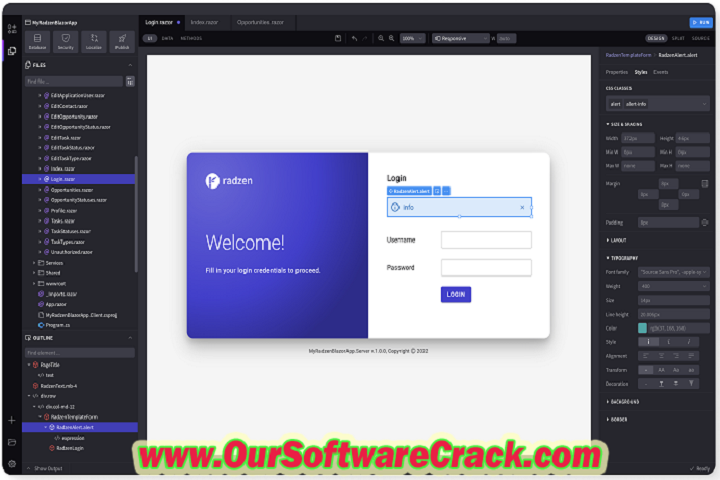 Radzen Blazor Studio 1.9.5 PC Software with keygen