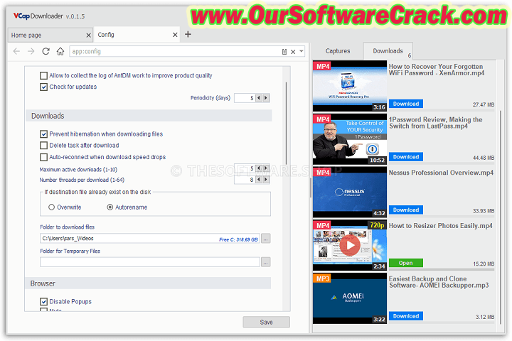 V Cap Downloader Pro v0.1.13.5524 PC Software with keygen