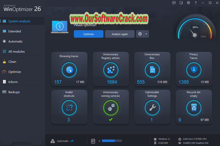Ashampoo Win Optimizer v26.00.11 PC Software with crack