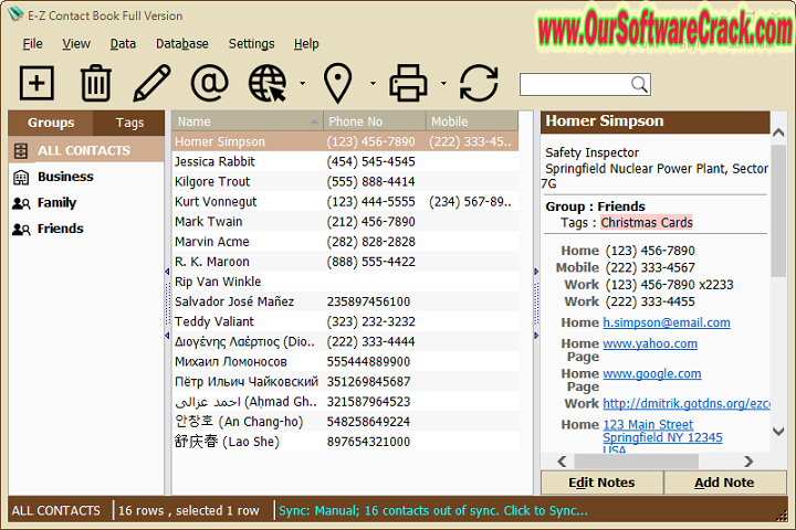 E-Z Contact Book v5.1.3.82 PC Software with crack