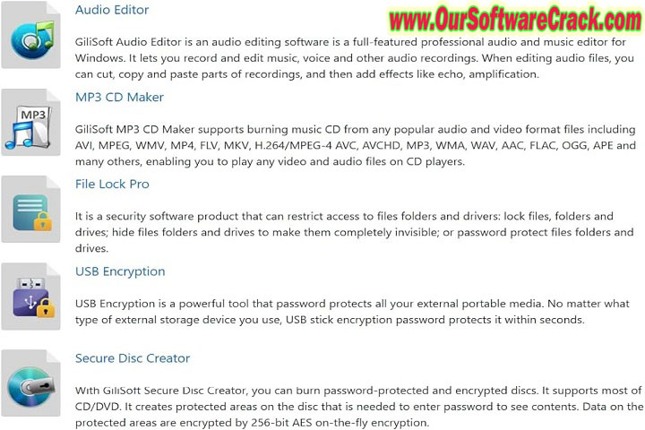 Gili Soft Secure Disc Creator v8.4 PC Software with patch
