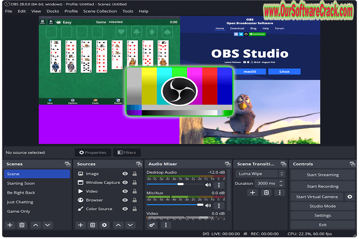OBS Studio 2023 v29.1.2 PC Software with keygen