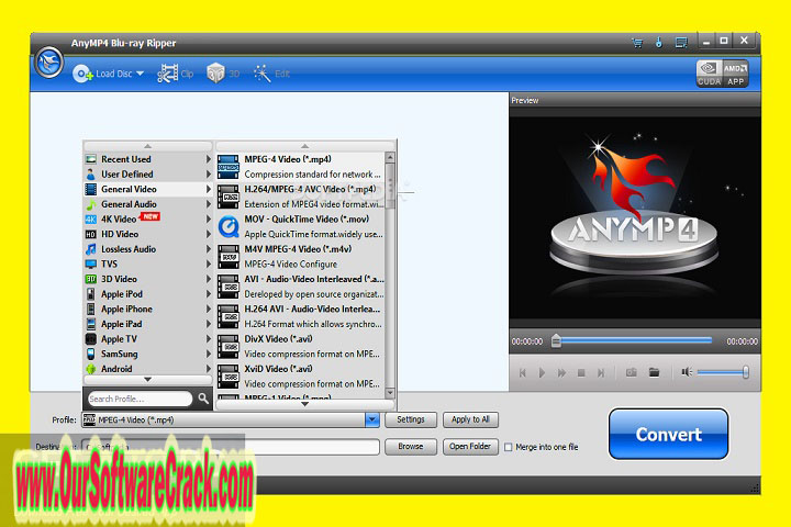 AnyMP4 Blu-ray Ripper v8.0.7 PC Software with patch