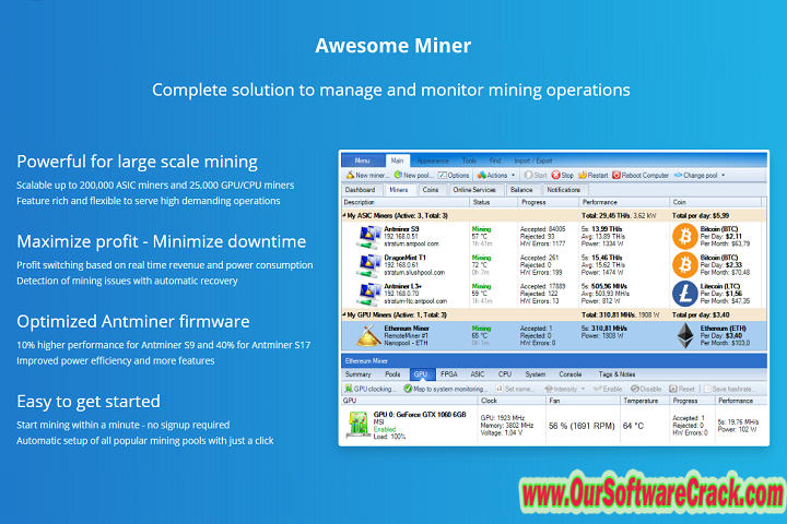 Awesome Miner v9.9.2 PC Software with keygen