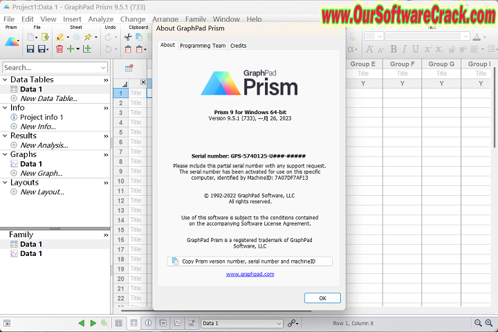 Graph Pad Prism v9.5.1.733 PC Software with patch