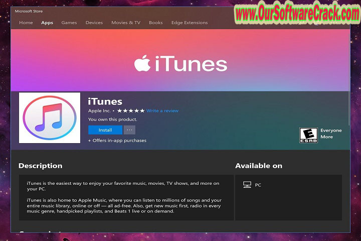 I Tunes v12.12.10.1 PC Software with patch