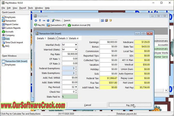 Pay Window Payroll System 2023 v21.0.7.0 PC Software with patch