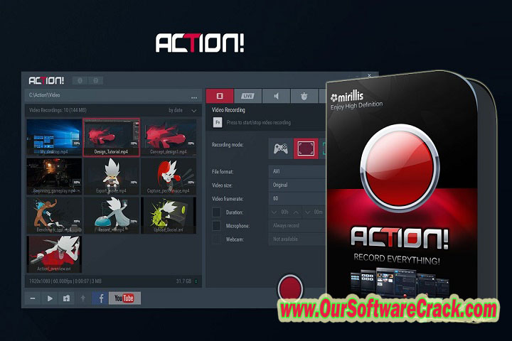 Mirillis Action v4.25.0 PC Software with patch