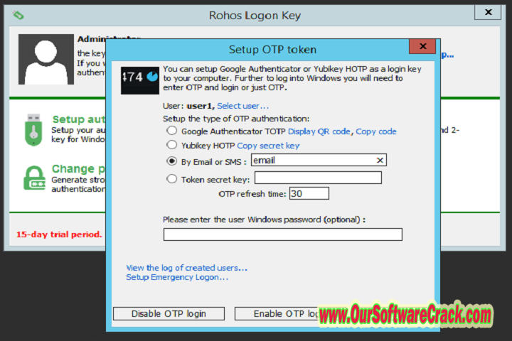 Rohos Logon Key v4.9 PC Software with crack