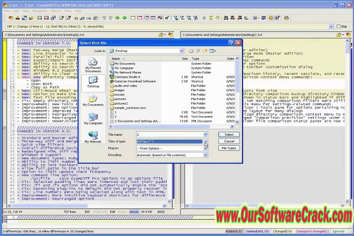 ExamDiff Pro Master Edition v15.0.1 PC Software with keygen