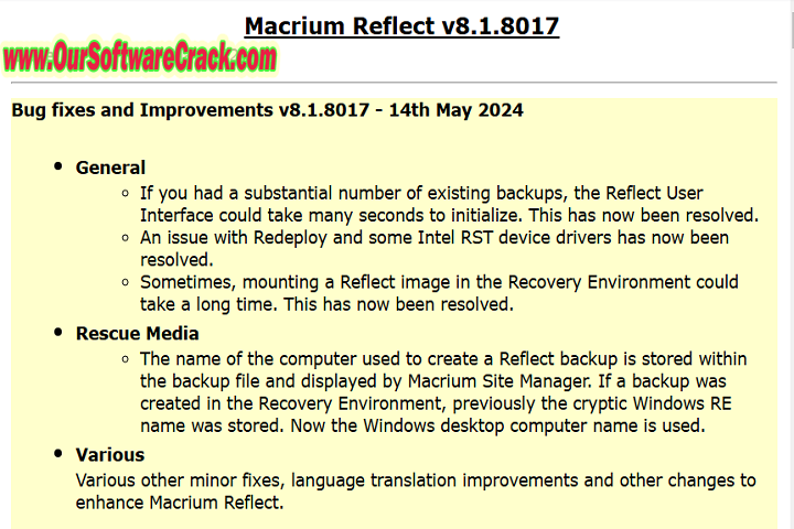 Macrium Reflect v8.1.8017 PC Software with keygen