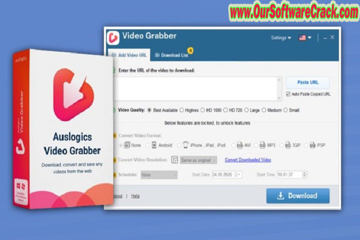 Auslogics Video Grabber v1.0.0.5 PC Software with patch