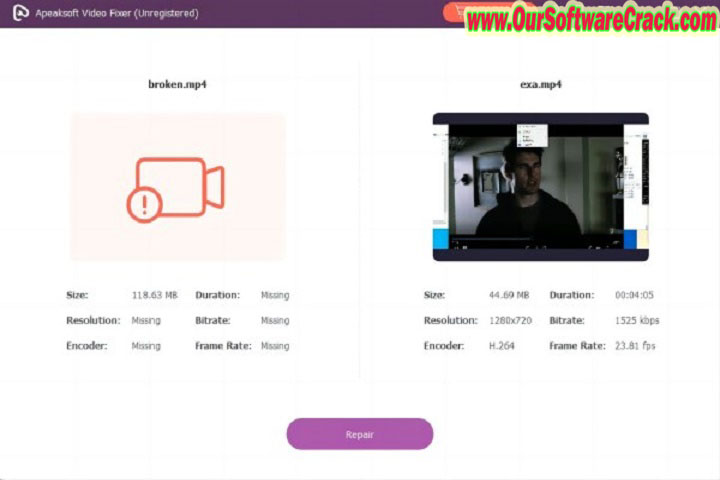 Apeaksoft Video Fixer v1.0.16 (x64 bit) Software Our Software Crack PC