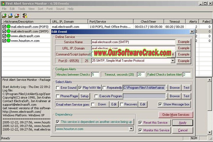 ElectraSoft First Alert Service Monitor v24.07.27 Software [OurSoftwareCrack.com]