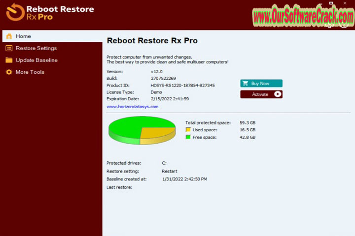 Reboot Restore Rx Pro v12.7 Software Our Software crack PC