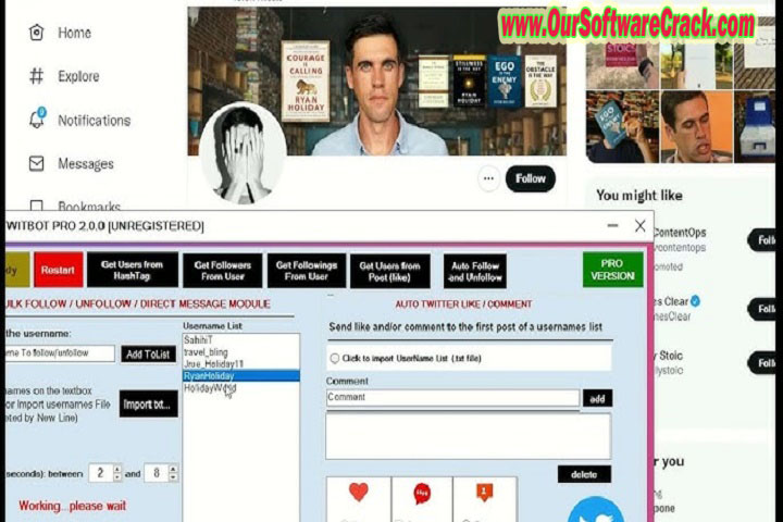 TwitBot Pro v2.3.6 Software Our Software Crack PC
